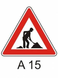 A15 - Práce - výstražná dopravní značka