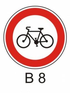 B8 - Zákaz vjezdu jízdních kol - zákazová dopravní značka