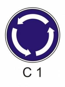C1 - Kruhový objezd - příkazová dopravní značka
