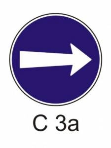 C3a - Přikázaný směr jízdy zde vpravo - příkazová dopravní značka