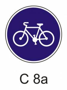 C8a - Stezka pro cyklisty - příkazová dopravní značka