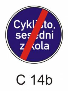 C14b - jiný příkaz - konec - příkazová dopravní značka