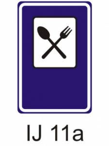 IJ11a - restaurace - informativní dopravní značka