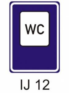 IJ12 - WC - informativní dopravní značka