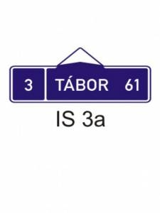 IS3a - směrová tabule (s jedním cílem) - informativní směrová dopravní značka