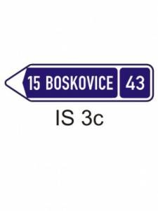 IS3c - směrová tabule (s jedním cílem) - informativní směrová dopravní značka