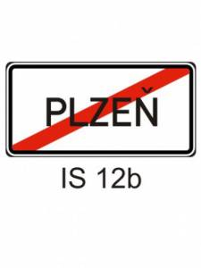 IZ4b - obec - konec - informativní směrová dopravní značka