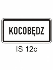 IZ4c - obec v jazyce národnostní menšiny - informativní směrová dopravní značka