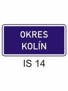 IS14 - hranice územního celku - informativní směrová dopravní značka