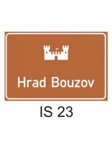 IS23 - kulturní nebo turistický cíl - informativní směrová dopravní značka