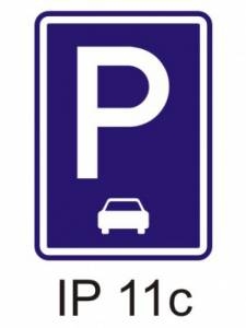 IP11c - parkoviště (podélné stání) - informativní provozní dopravní značka