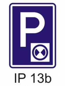 IP13b - parkoviště s parkovacím kotoučem - informativní provozní dopravní značka