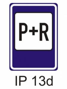 IP13d - parkoviště P + R - informativní provozní dopravní značka