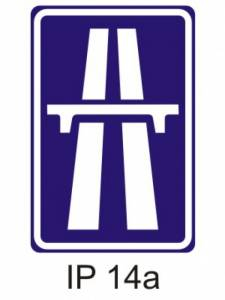 IZ1a - dálnice - informativní provozní dopravní značka