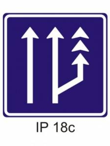 IP18c - jízdní pruh pro pomalá vozidla - informativní provozní dopravní značka