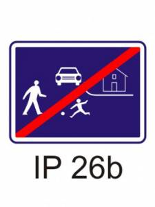 IZ5b - obytná zóna - konec - informativní provozní dopravní značka