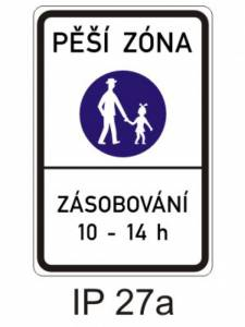 IZ6a - pěší zóna - informativní provozní dopravní značka