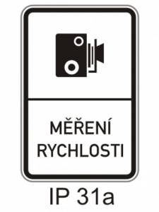 IP31a - měření rychlosti - informativní provozní dopravní značka