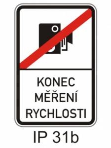 IP31b - měření rychlosti - konec - informativní provozní dopravní značka